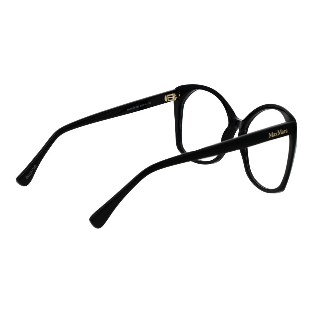 Max Mara Women’s Optical Frames – Black Rectangle Design, 57mm