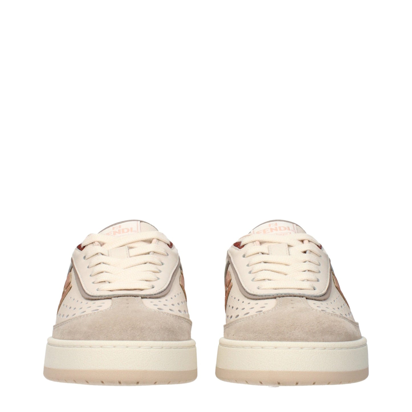 Fendi Beige Leather Low Tops - A Fusion of Elegance and Innovation