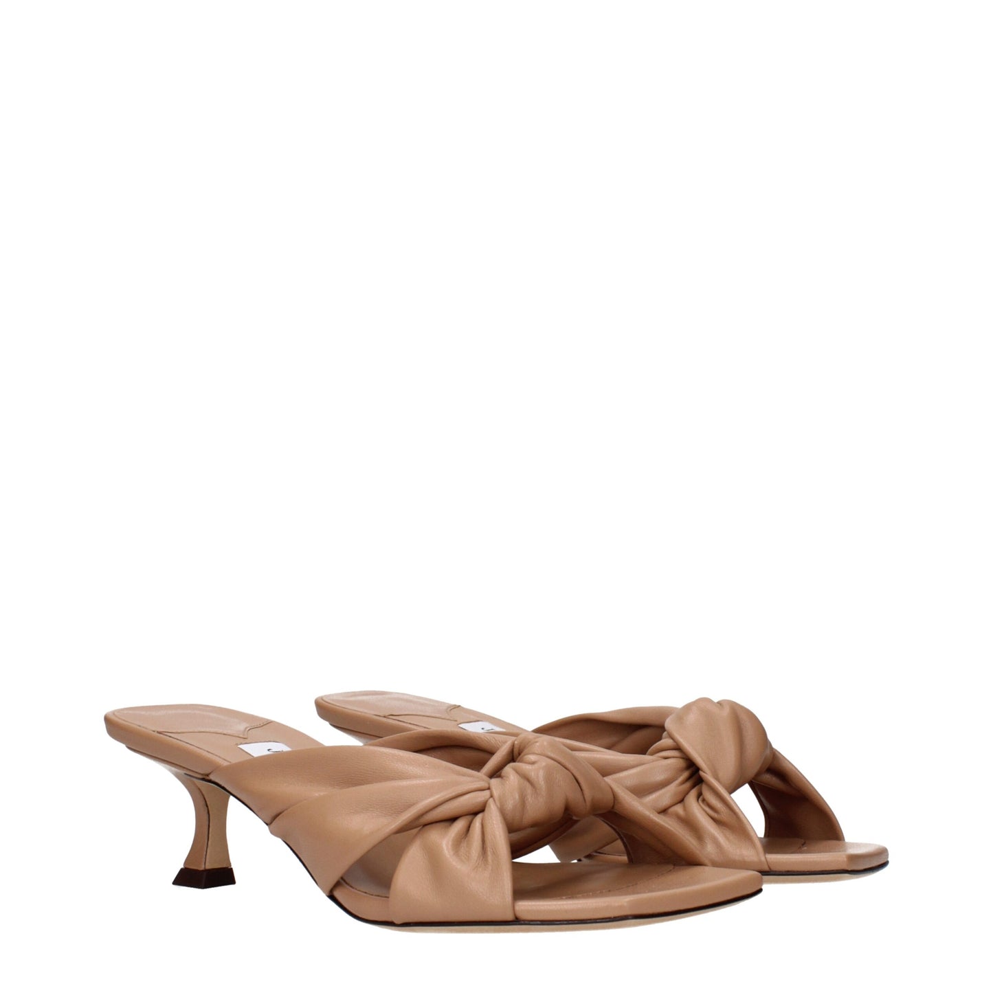 Jimmy Choo Beige Leather Flat Sandals - Effortless Elegance