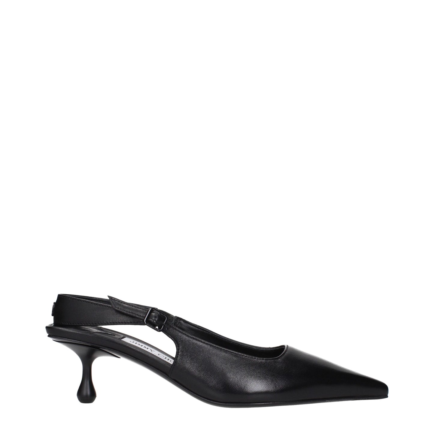 Jimmy Choo Black Leather Flat Sandals - Classic Elegance