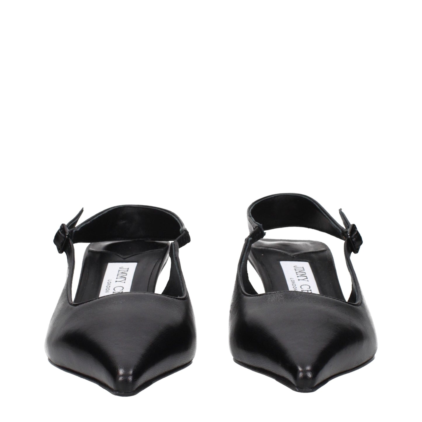 Jimmy Choo Black Leather Flat Sandals - Classic Elegance