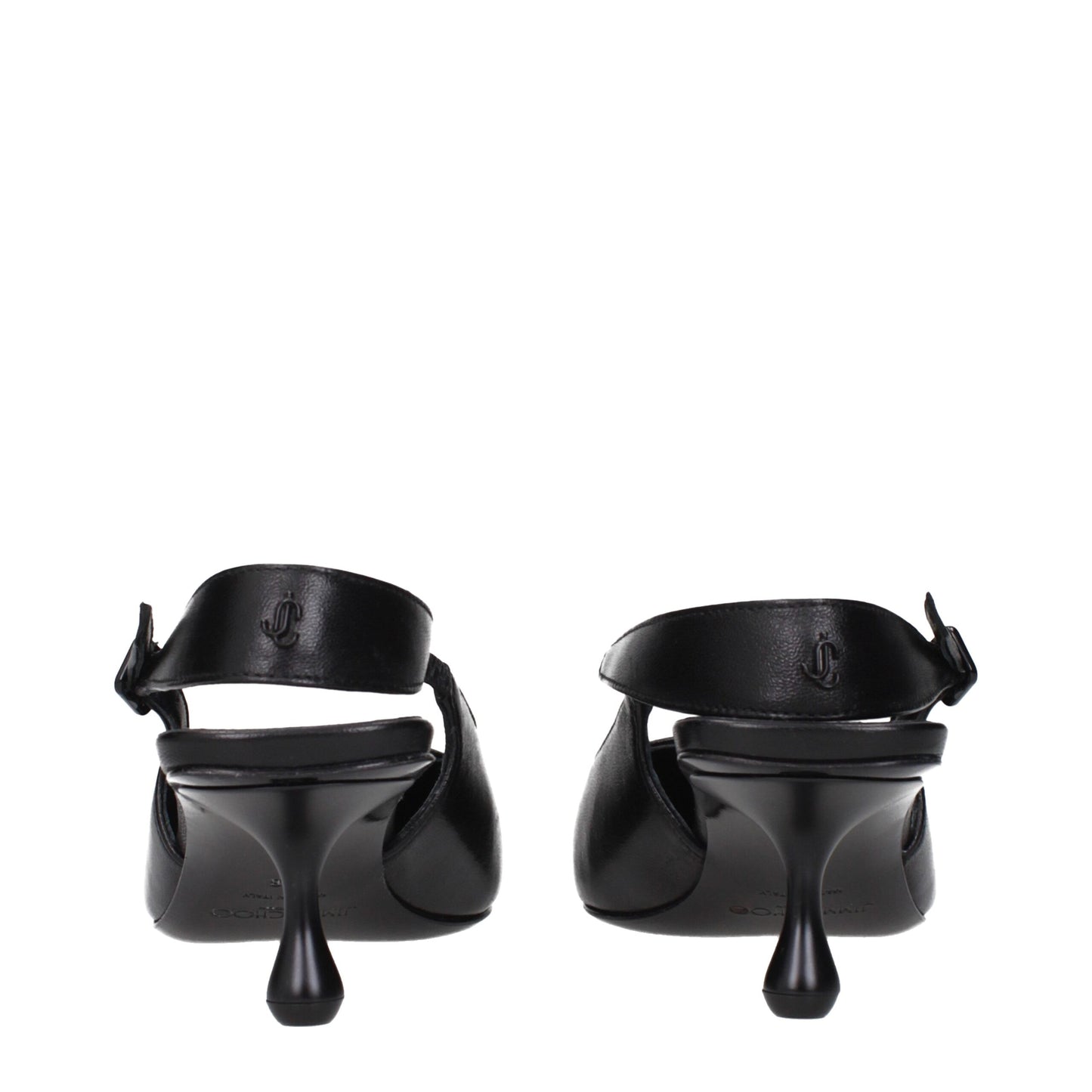 Jimmy Choo Black Leather Flat Sandals - Classic Elegance