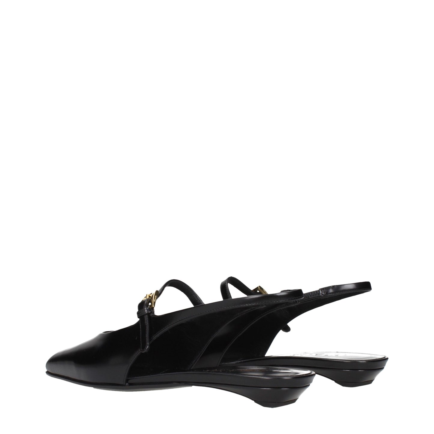 Prada Black Leather Flat Sandals - Elegant Minimalism Redefined