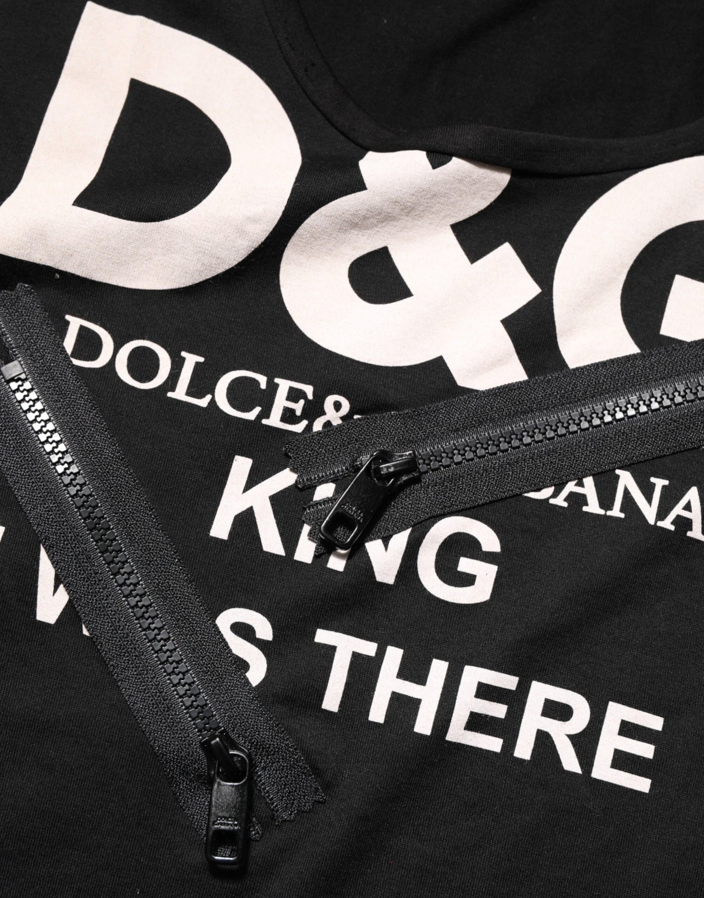Dolce & Gabbana Black Cotton Sleeveless Tank Top with DG Logo