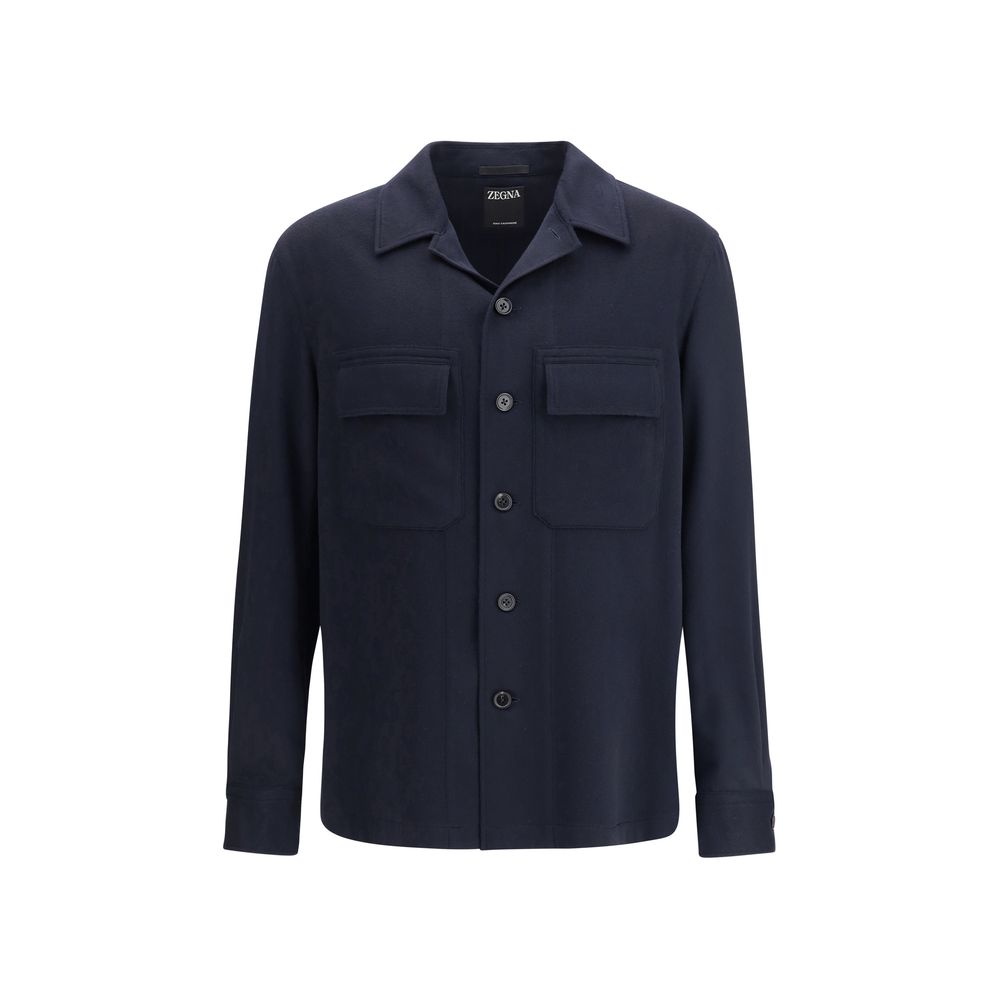 ZEGNA Ovs-Overshirt Shirt - Luxurious Cashmere Elegance