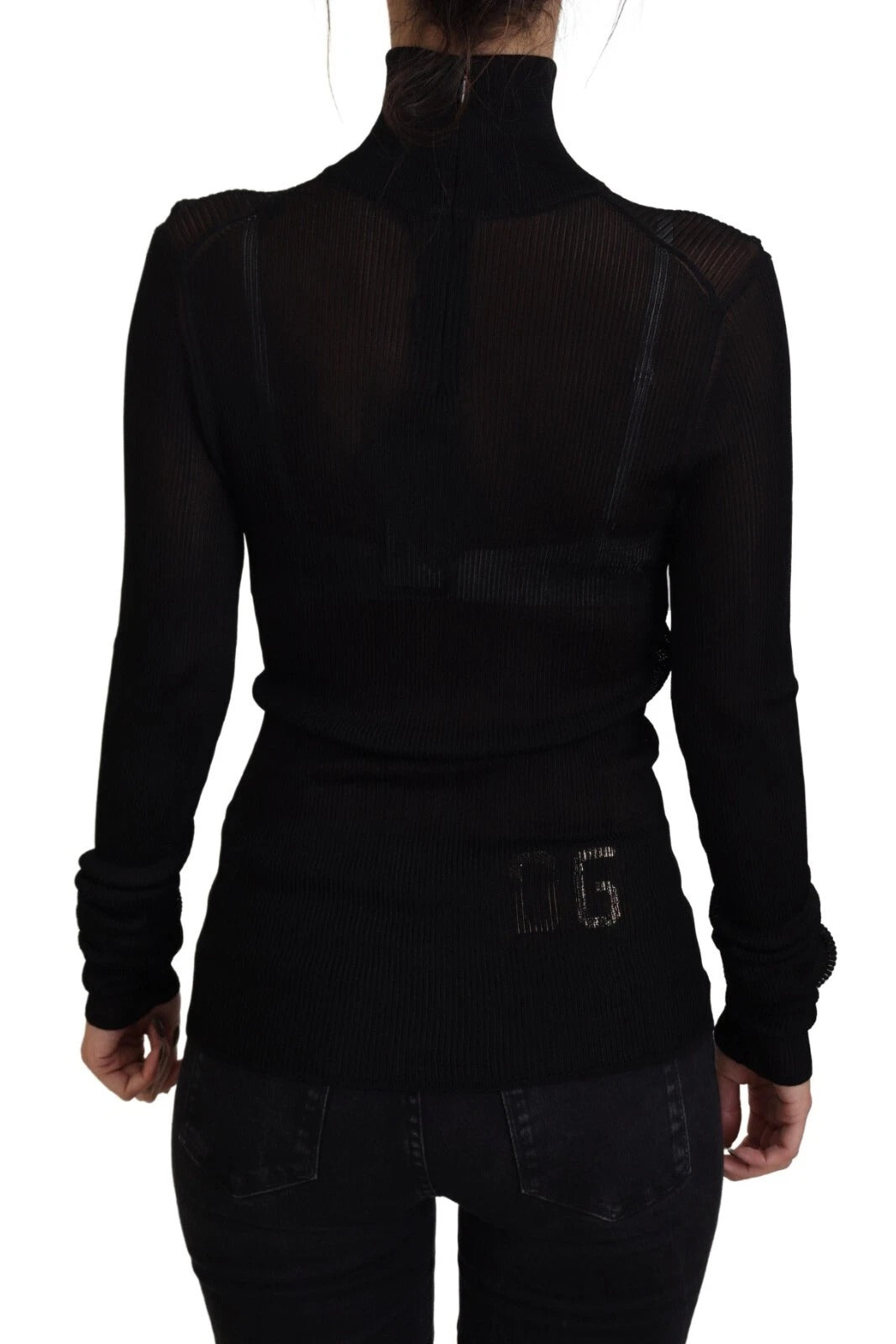 Dolce & Gabbana Black Turtleneck Slim Fit Pullover Sweater - Authentic