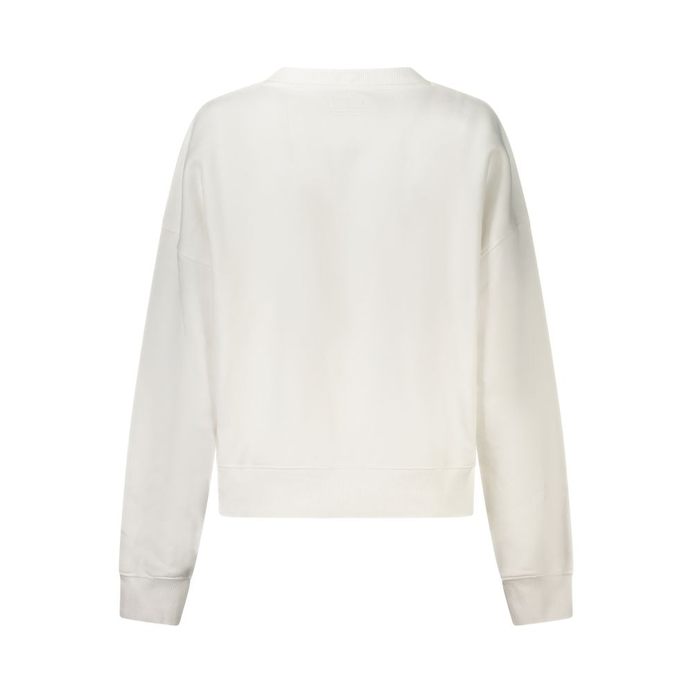 Guess Jeans White Cotton Oversized Sweater