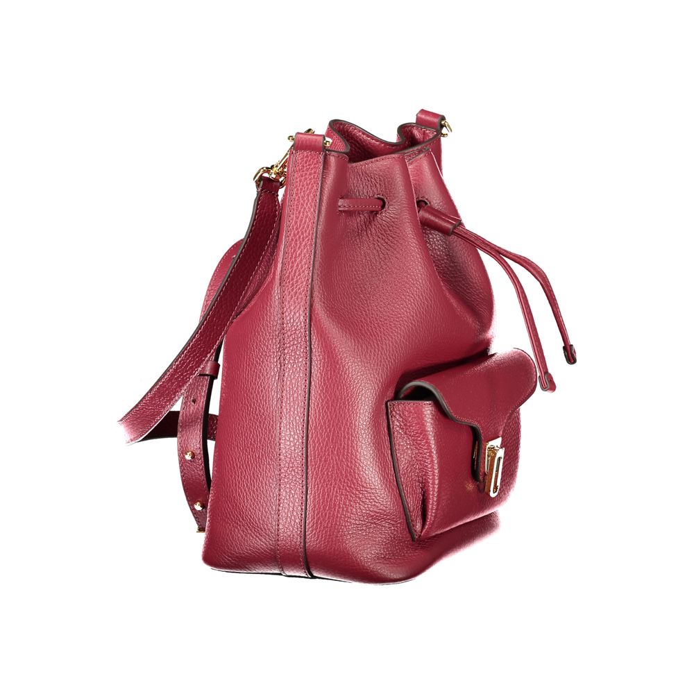 Coccinelle Burgundy Leather Beat Generation Bucket Bag