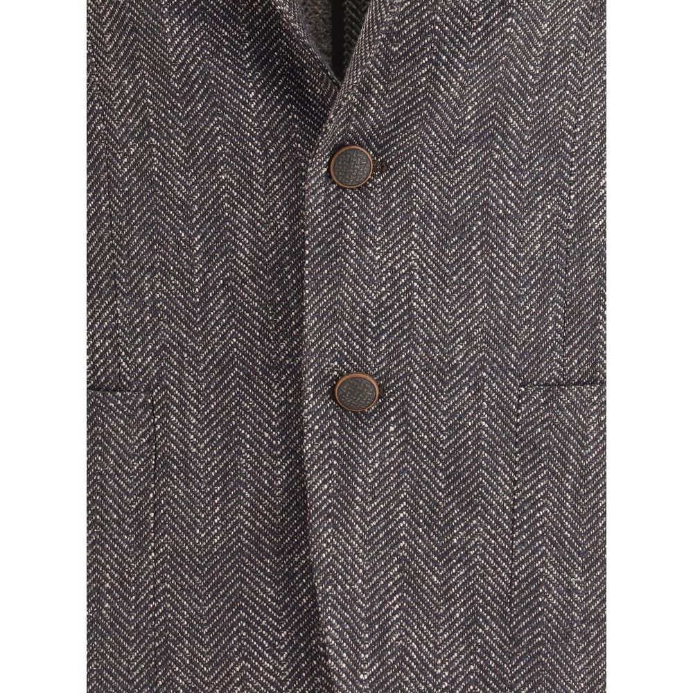 Tagliatore Herringbone Patterned Blazer
