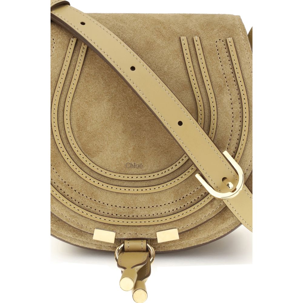 Chloé Beige Marcie Small Shoulder Bag