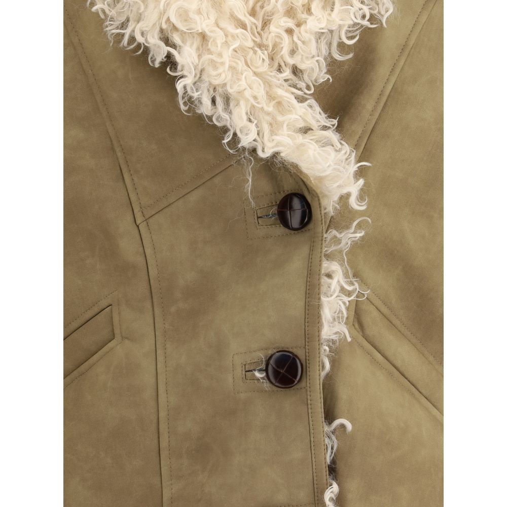 Marant Étoile Clea Shearling-effect Faux Fur Coat