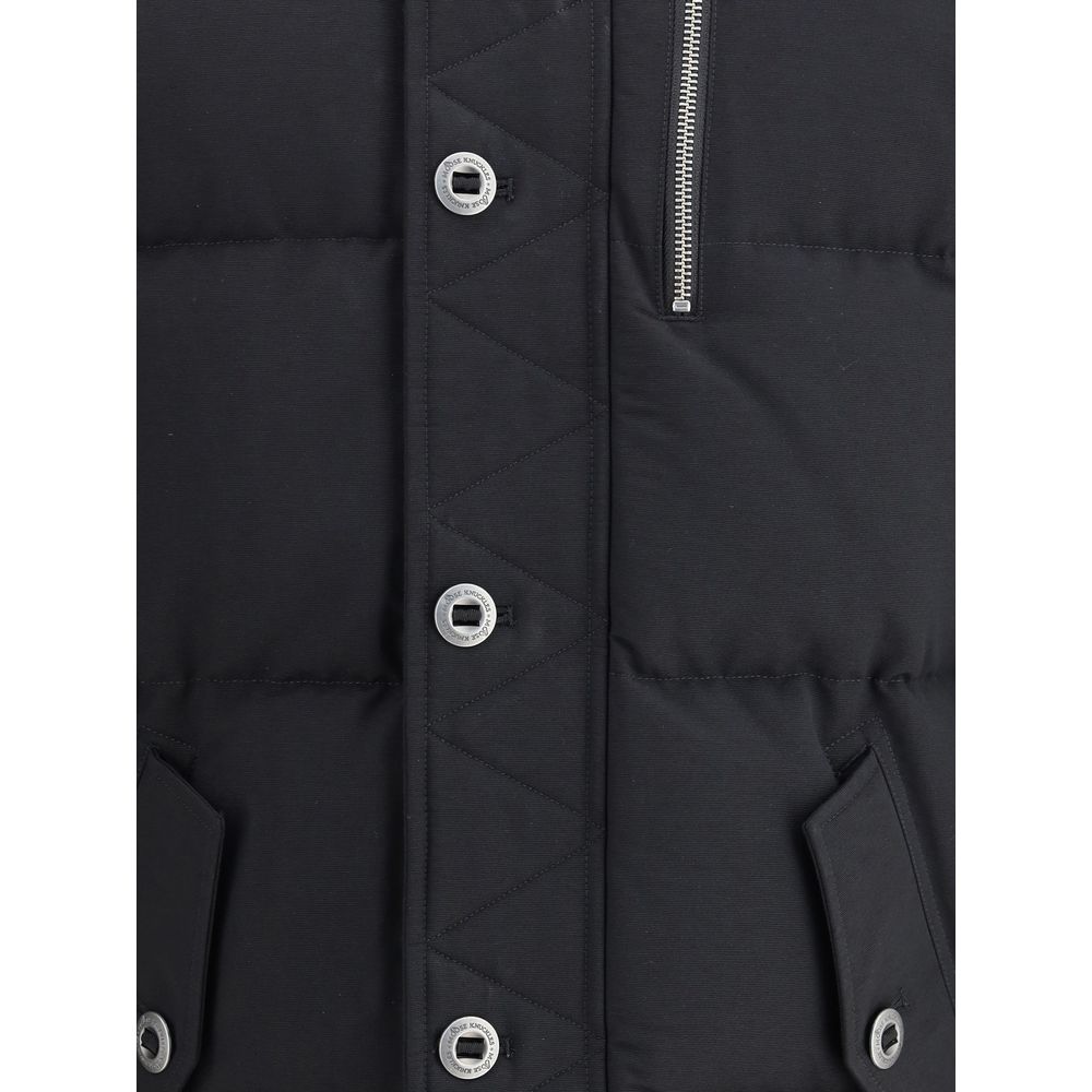 Moose Knuckles Black Original 3Q Down Hooded Jacket for Men