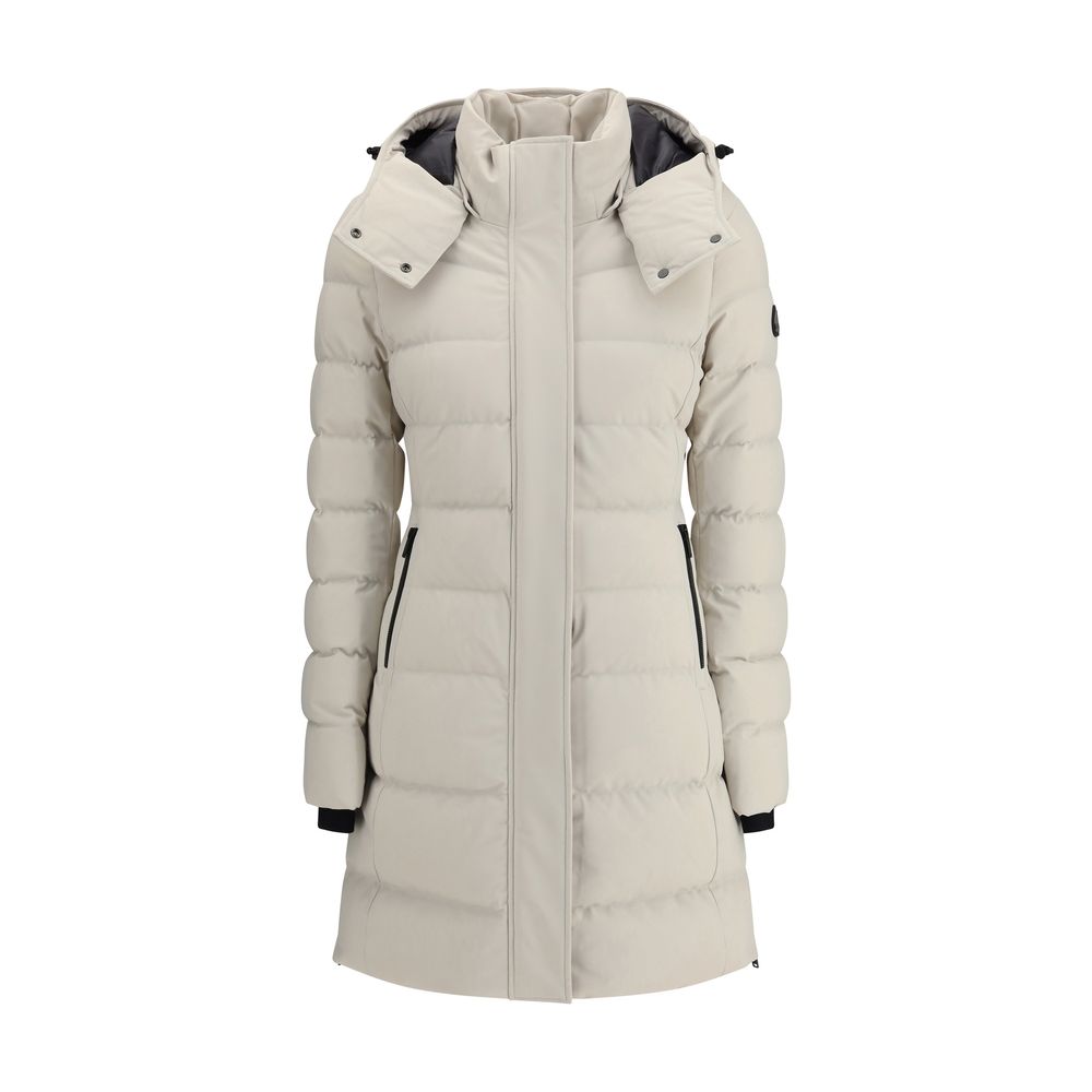 Moose Knuckles Down Hooded 3/4 Length Puffer Coat for Women