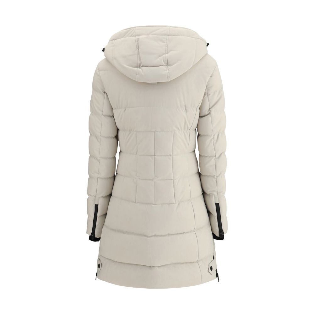 Moose Knuckles Down Hooded 3/4 Length Puffer Coat for Women