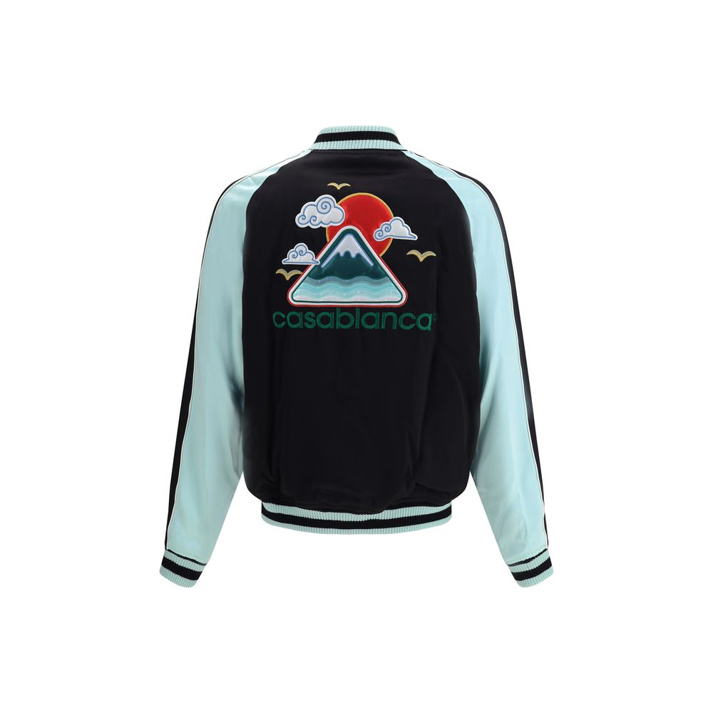 Casablanca Two-tone Satin Bomber Jacket