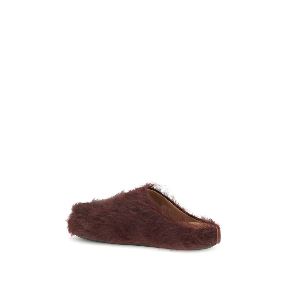Marni Long-haired Calfskin Fussbett Mules
