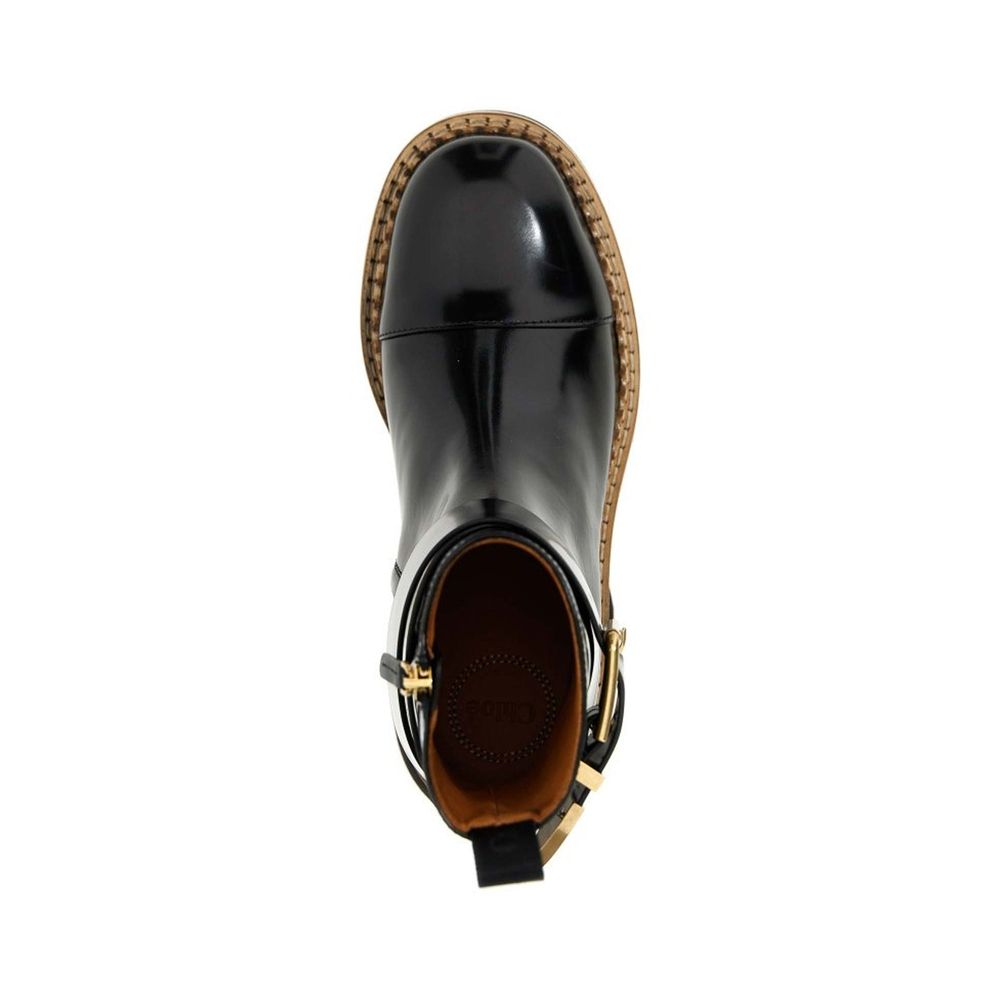 Chloé Black Owena Leather Boots