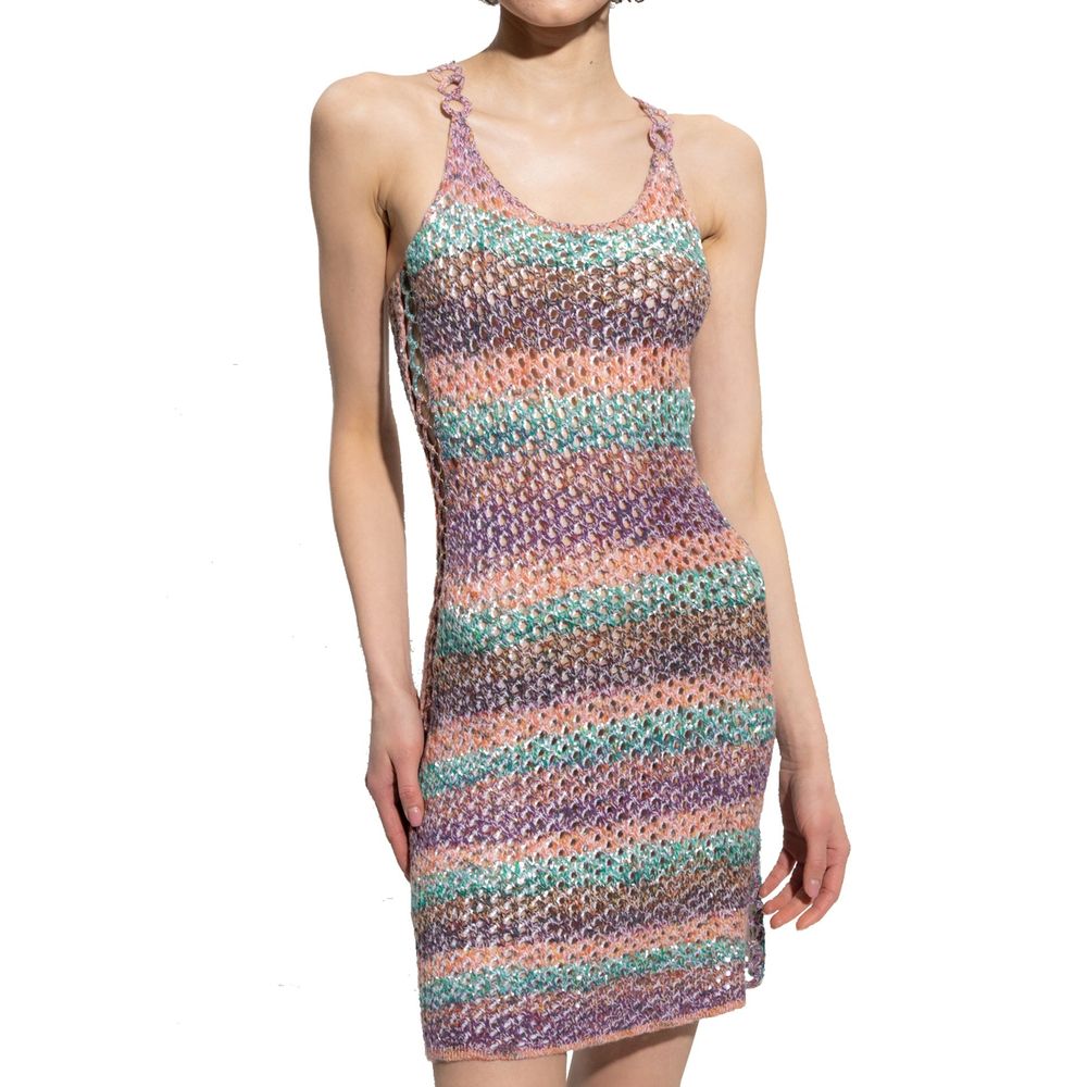Chloé Multicoloured Crochet Mini Dress