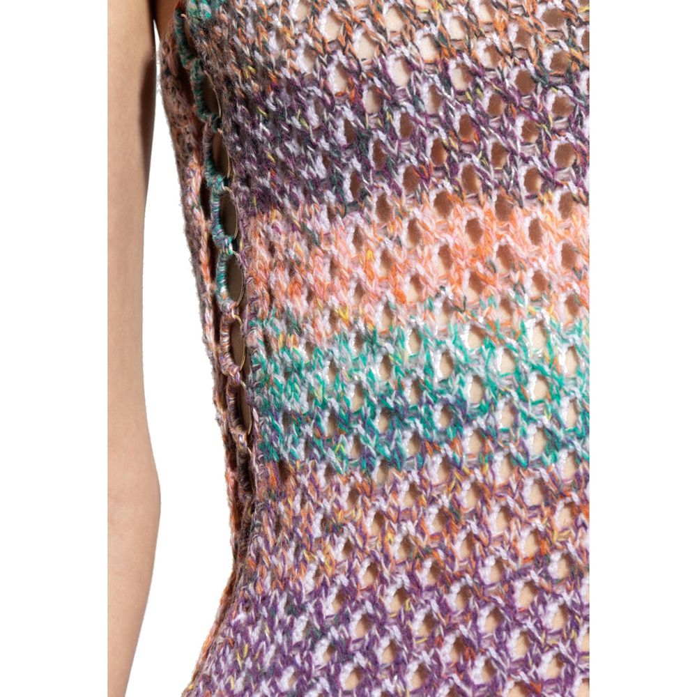 Chloé Multicoloured Crochet Mini Dress