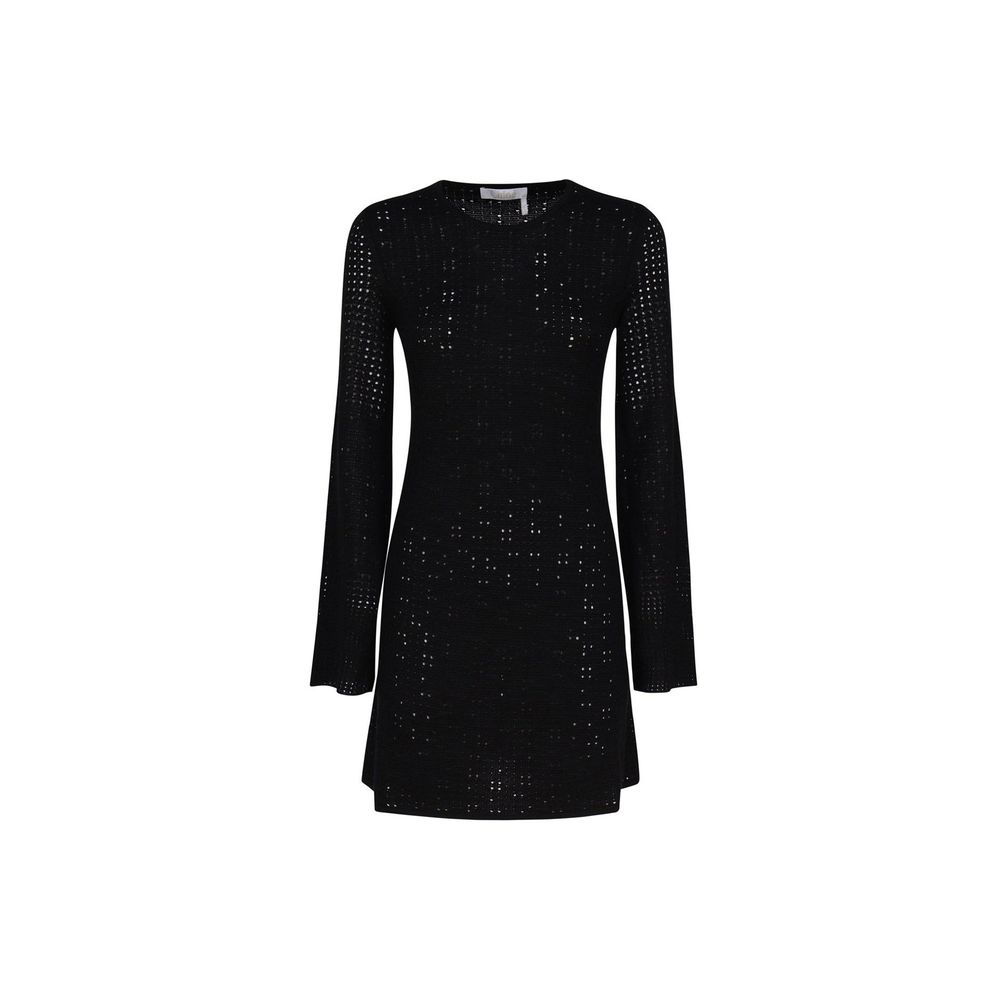 Chloé Black Long Sleeved Knitted Mini Dress