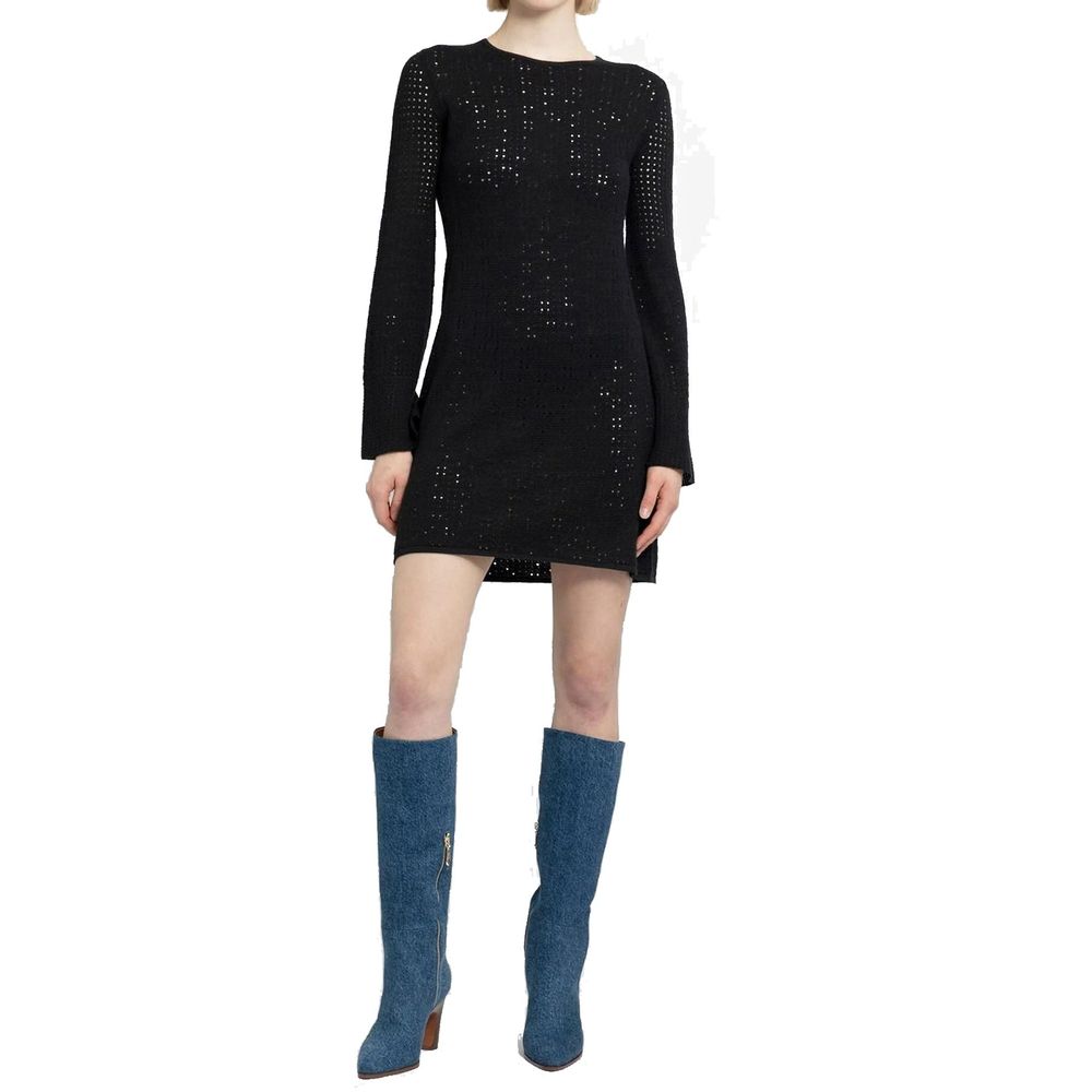 Chloé Black Long Sleeved Knitted Mini Dress