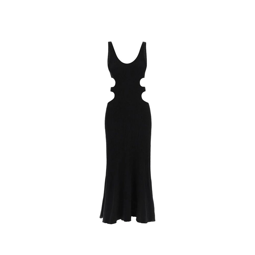 Chloé Black Cut-Out Knitted Maxi Dress
