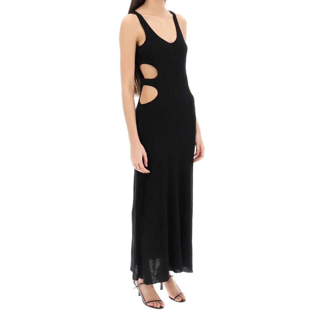 Chloé Black Cut-Out Knitted Maxi Dress