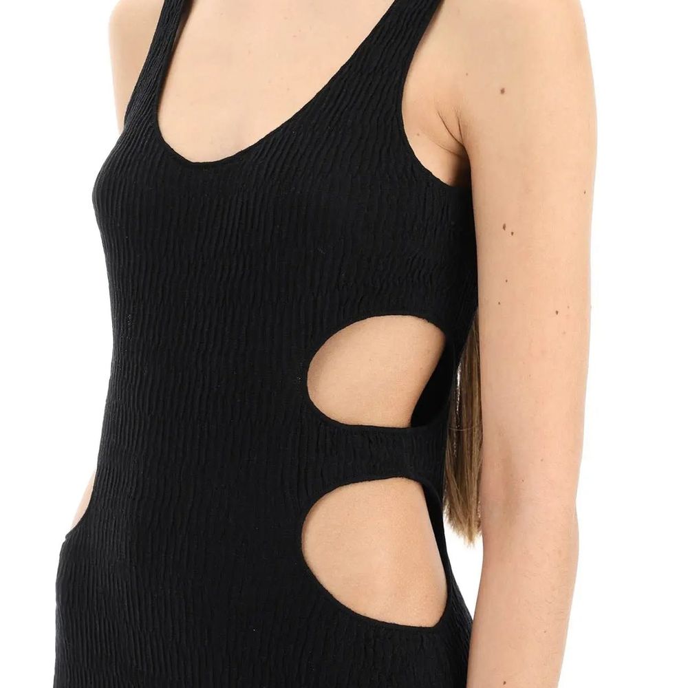 Chloé Black Cut-Out Knitted Maxi Dress