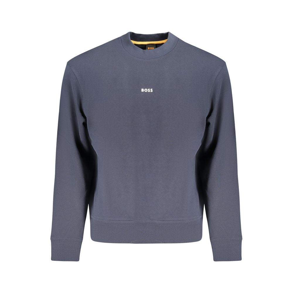 Hugo Boss Blue Cotton Sweater - Elevated Casual Essential