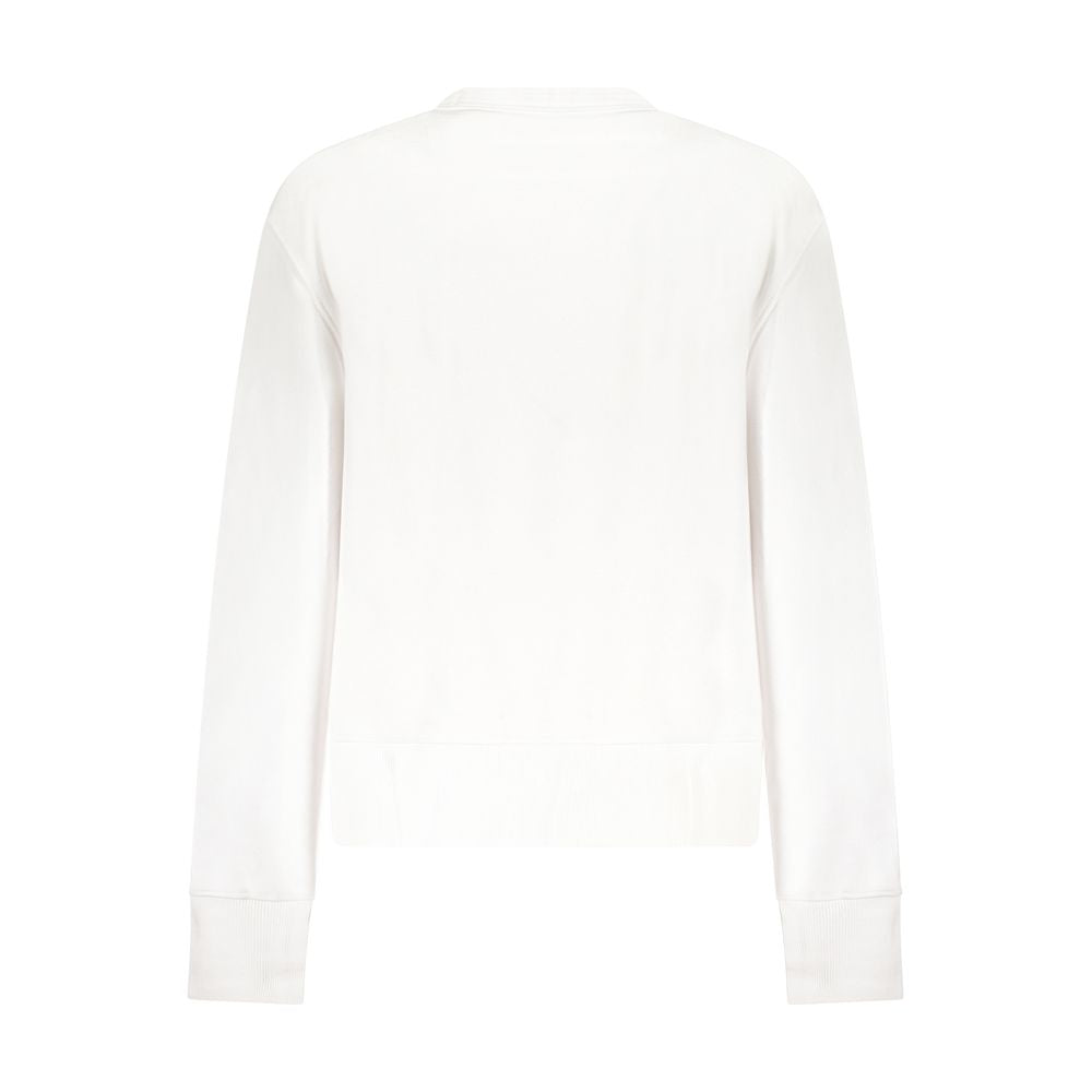 Guess Jeans White Cotton Sweater - Effortless Style Statement