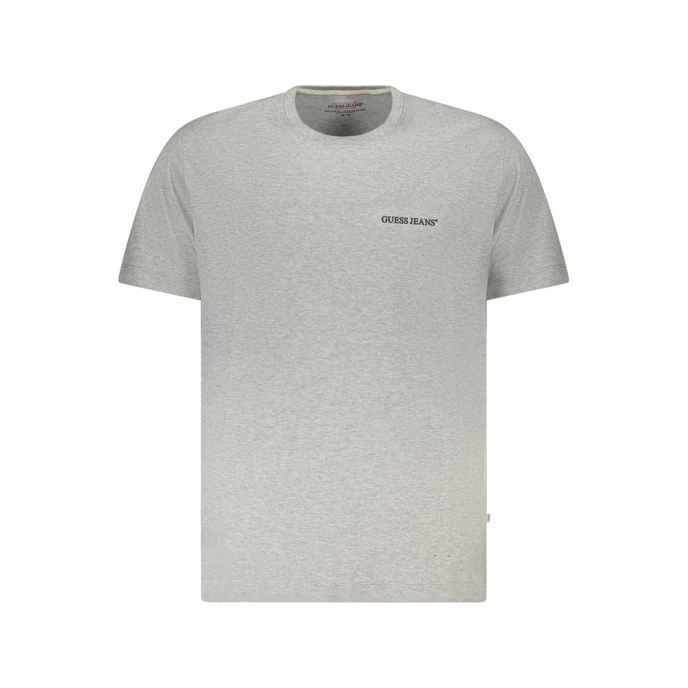 Guess Jeans Gray Cotton T-Shirt for Men - Effortless Style Essential