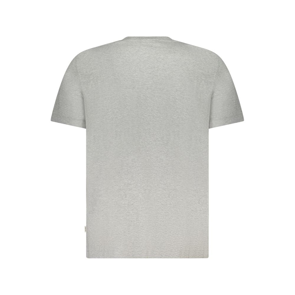 Guess Jeans Gray Cotton T-Shirt for Men - Effortless Style Essential