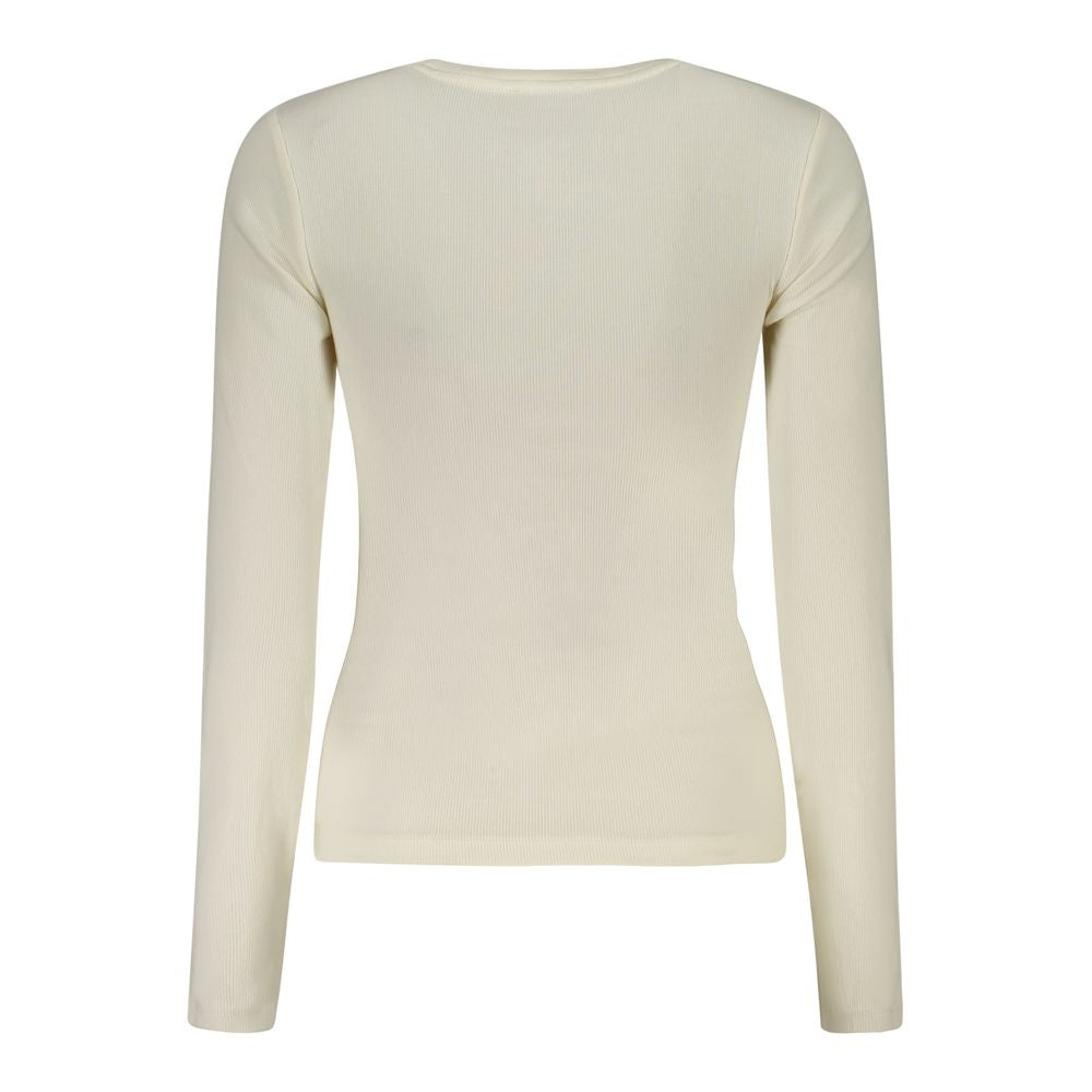 Guess Jeans White Cotton Long Sleeved Top for Women