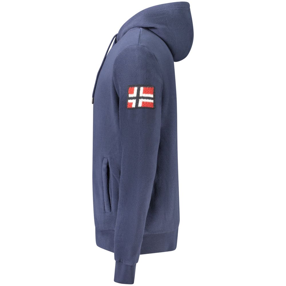 Norway 1963 Blue Zip-Up Hooded Jumper for Men