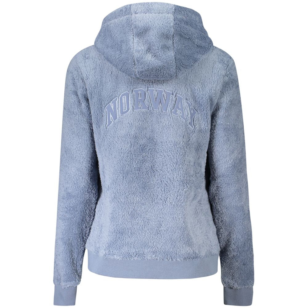 Norway 1963 Blue Fleece Zip-Up Hoodie for Women