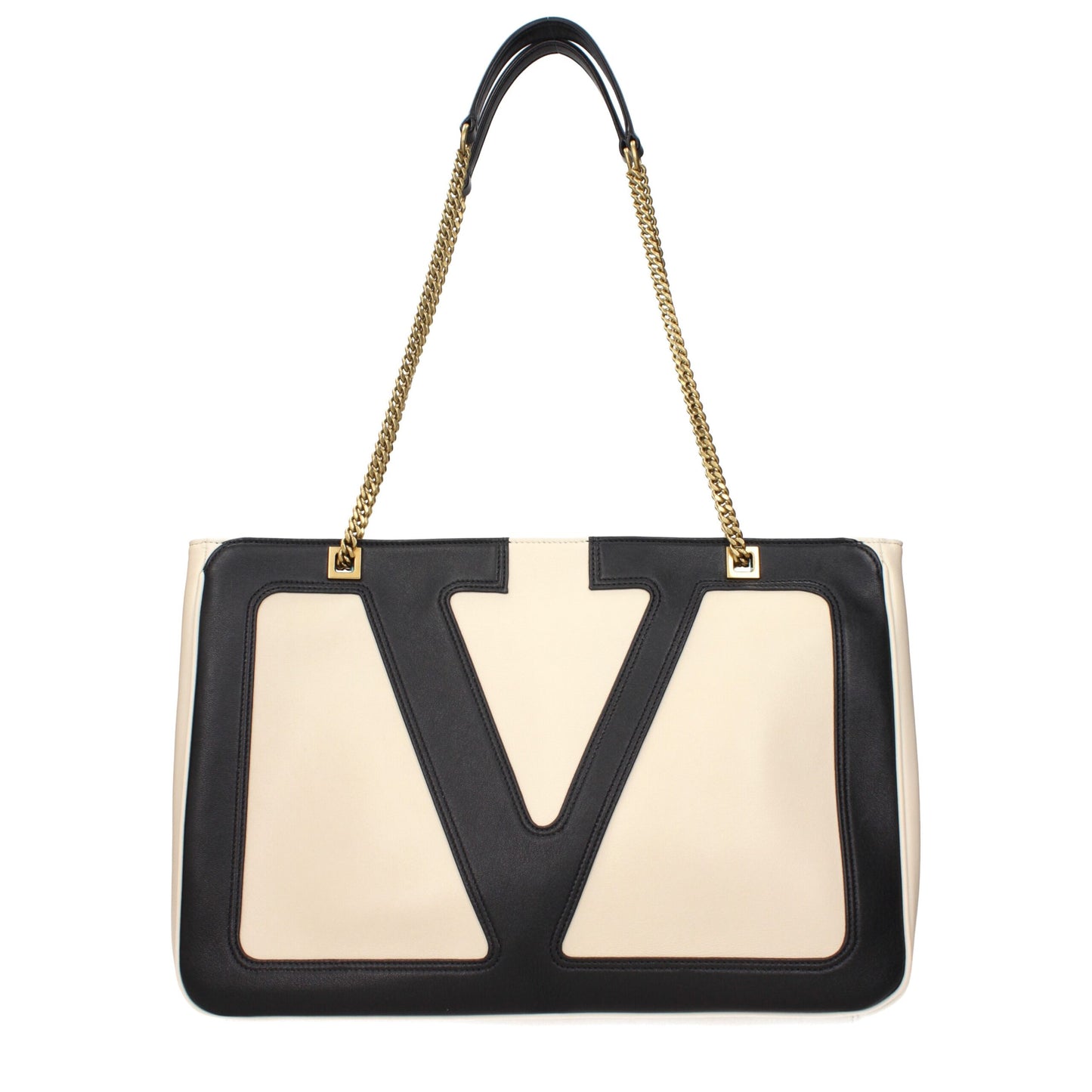 Valentino Garavani Beige Leather Shoulder Bag