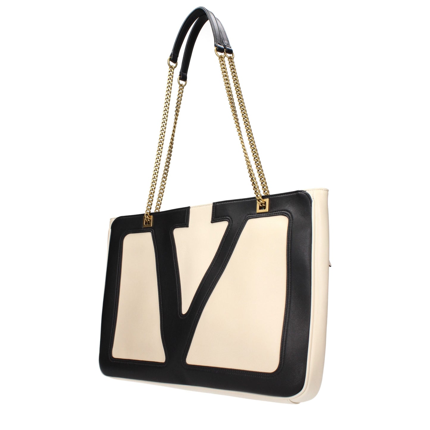 Valentino Garavani Beige Leather Shoulder Bag