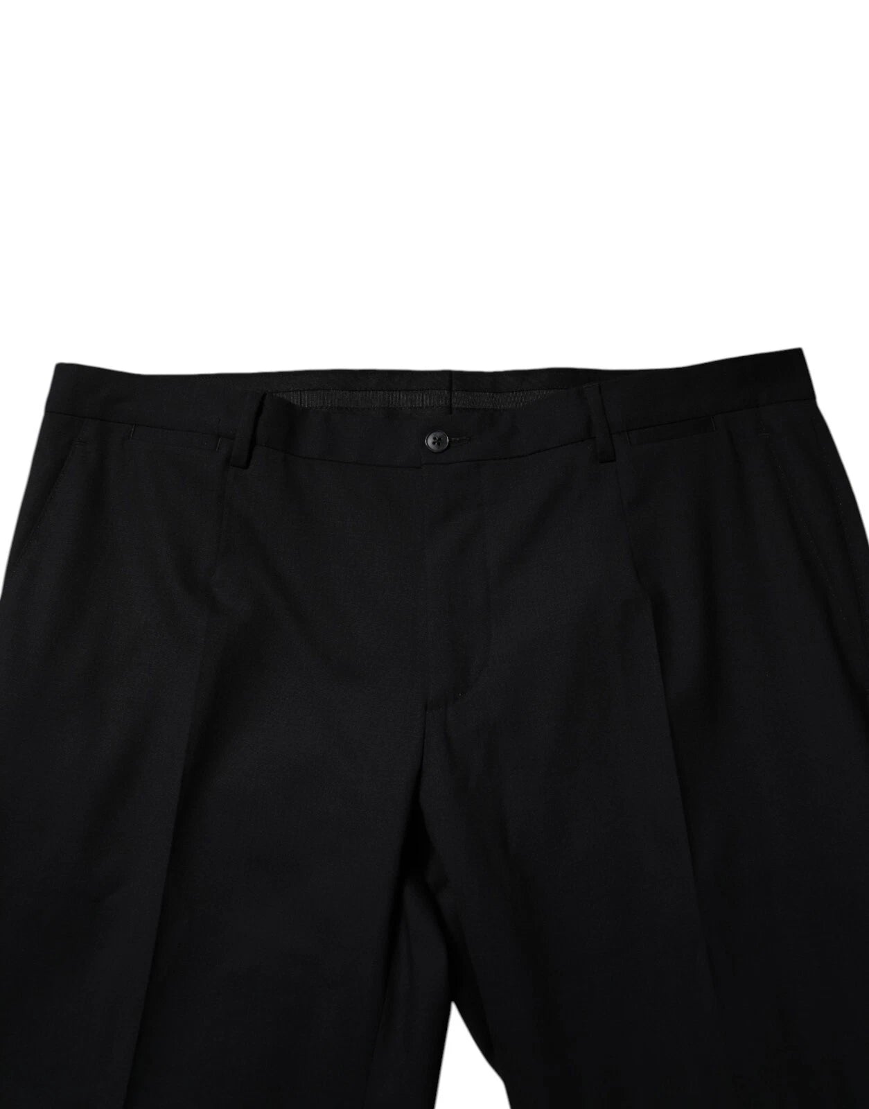 Dolce & Gabbana Black Wool Formal Dress Trousers for Men