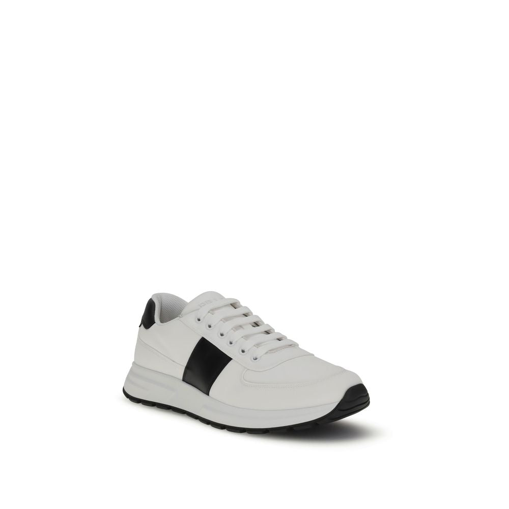 Prada White & Black Leather Sneakers for Men