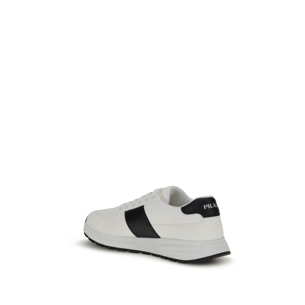 Prada White & Black Leather Sneakers for Men