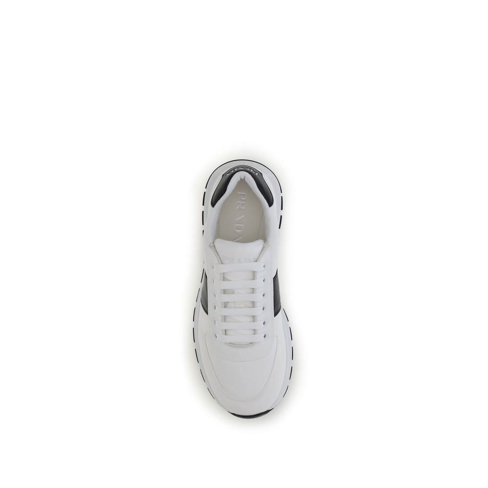 Prada White & Black Leather Sneakers for Men