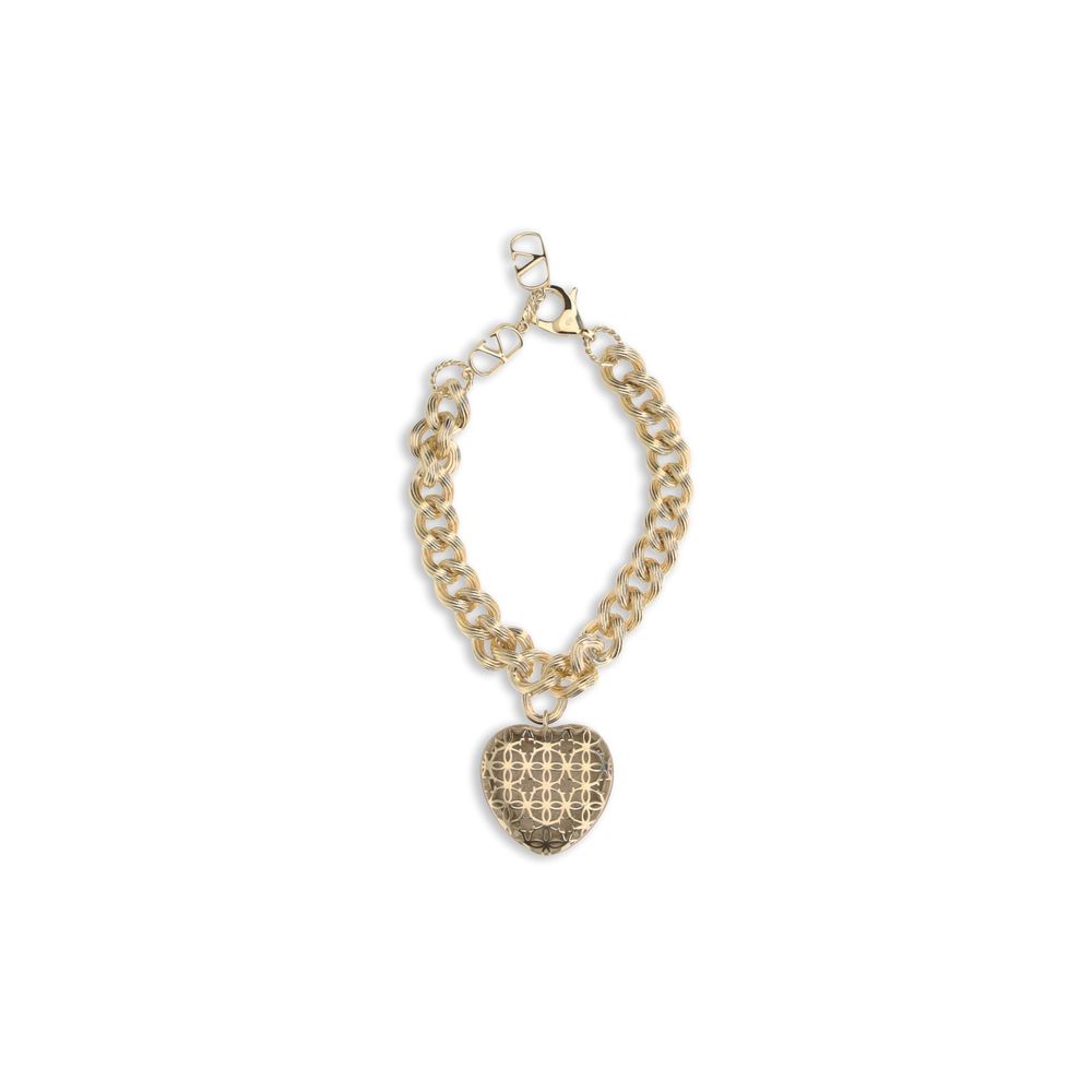Valentino Garavani Coeur Royal Gold Curb Chain Bracelet