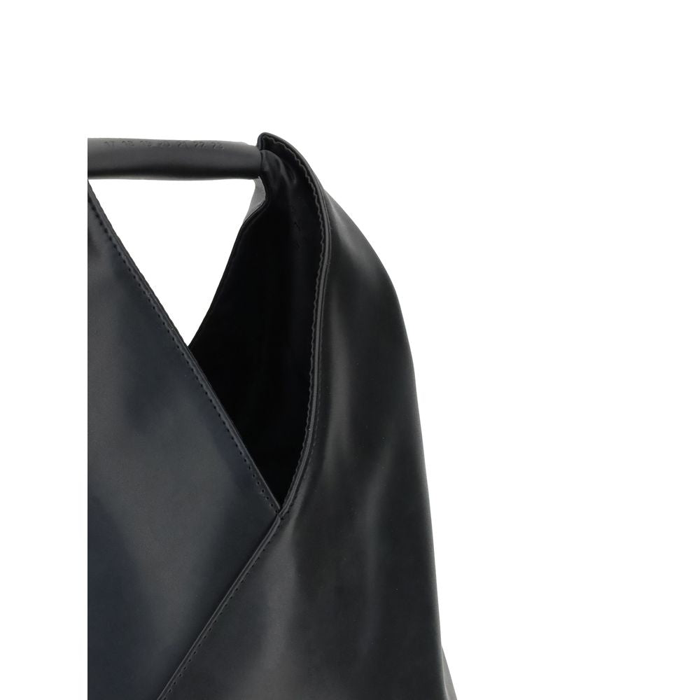 MM6 Black Small Japanese Faux Leather Shoulder Bag