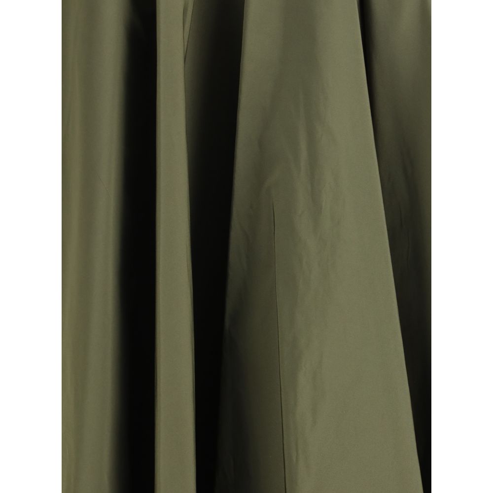 Sara Roka Green Circle Midi Skirt