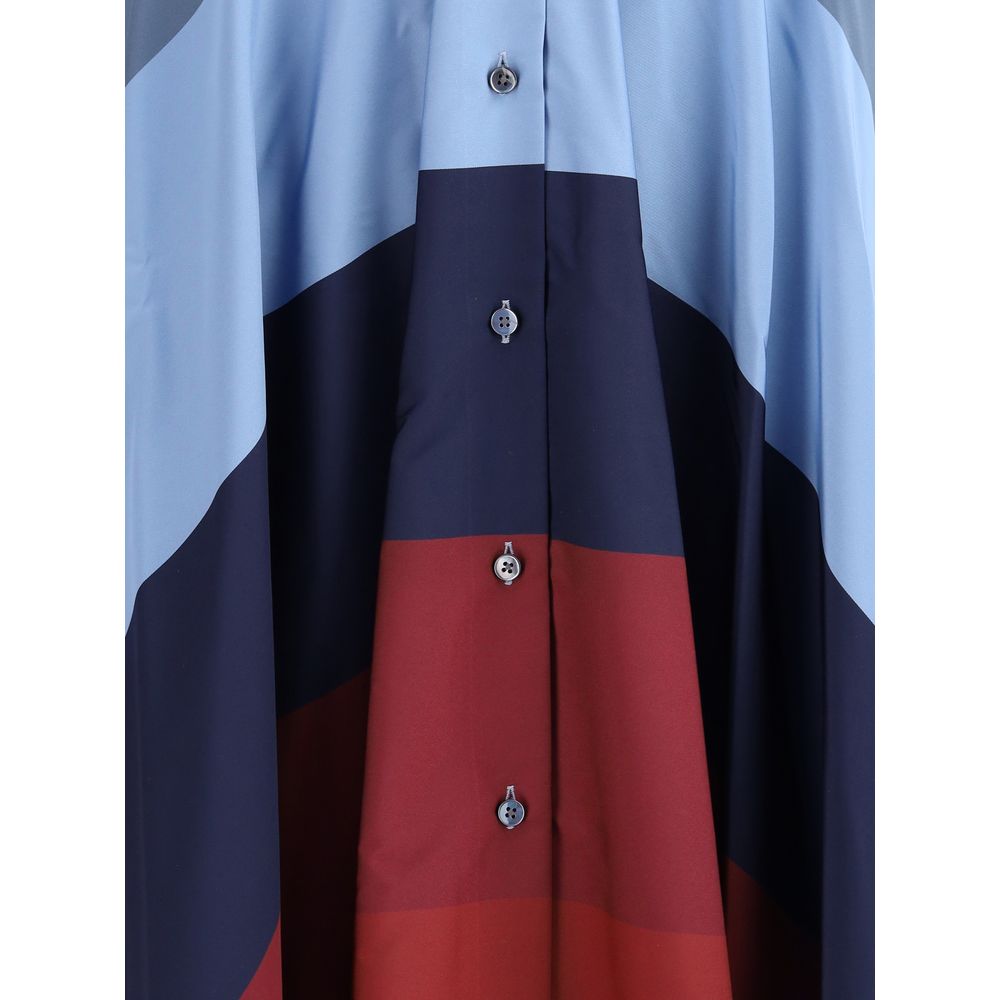 Sara Roka Colour Block Shirt Chemisier Dress