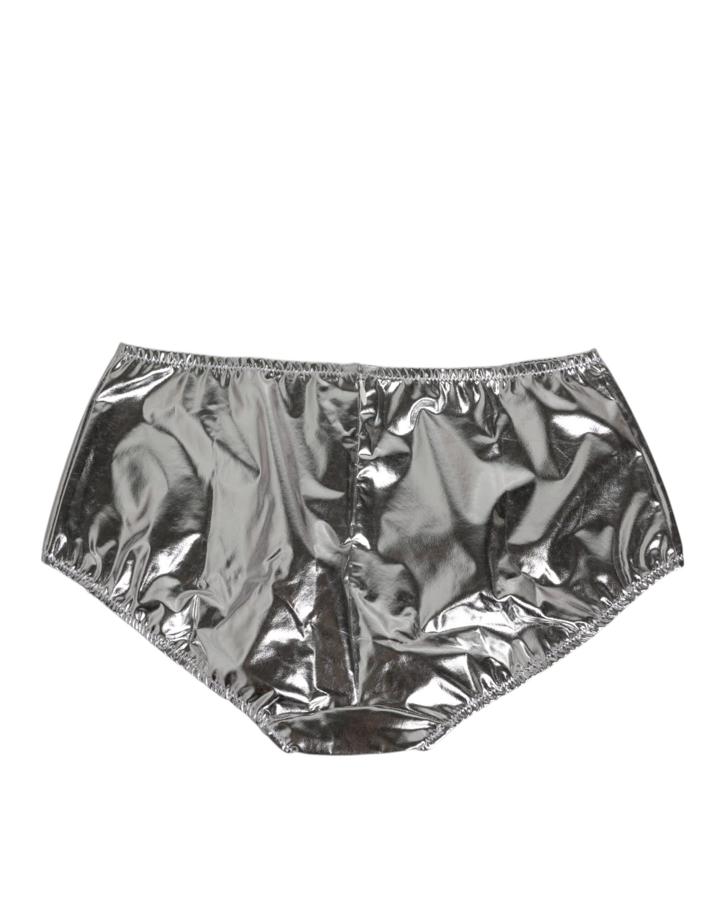 Dolce & Gabbana Silver Metallic High Waist Bikini Bottom for Women