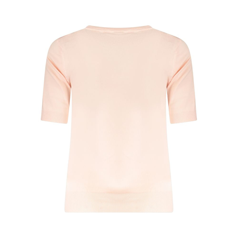 Guess Jeans Pink Viscose Sweater: Bold Style for Every Occasion
