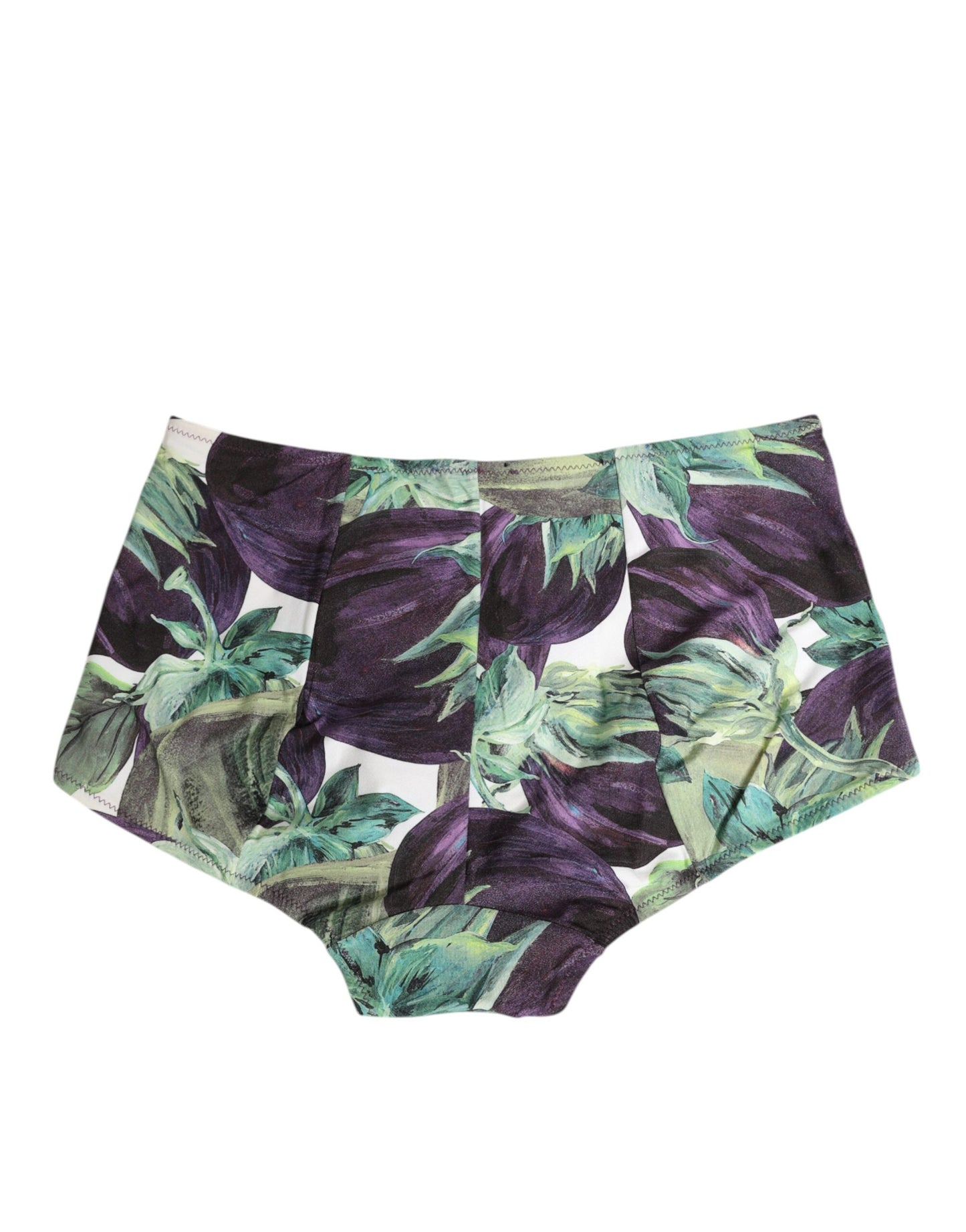 Dolce & Gabbana Eggplant Print High-Waist Briefs