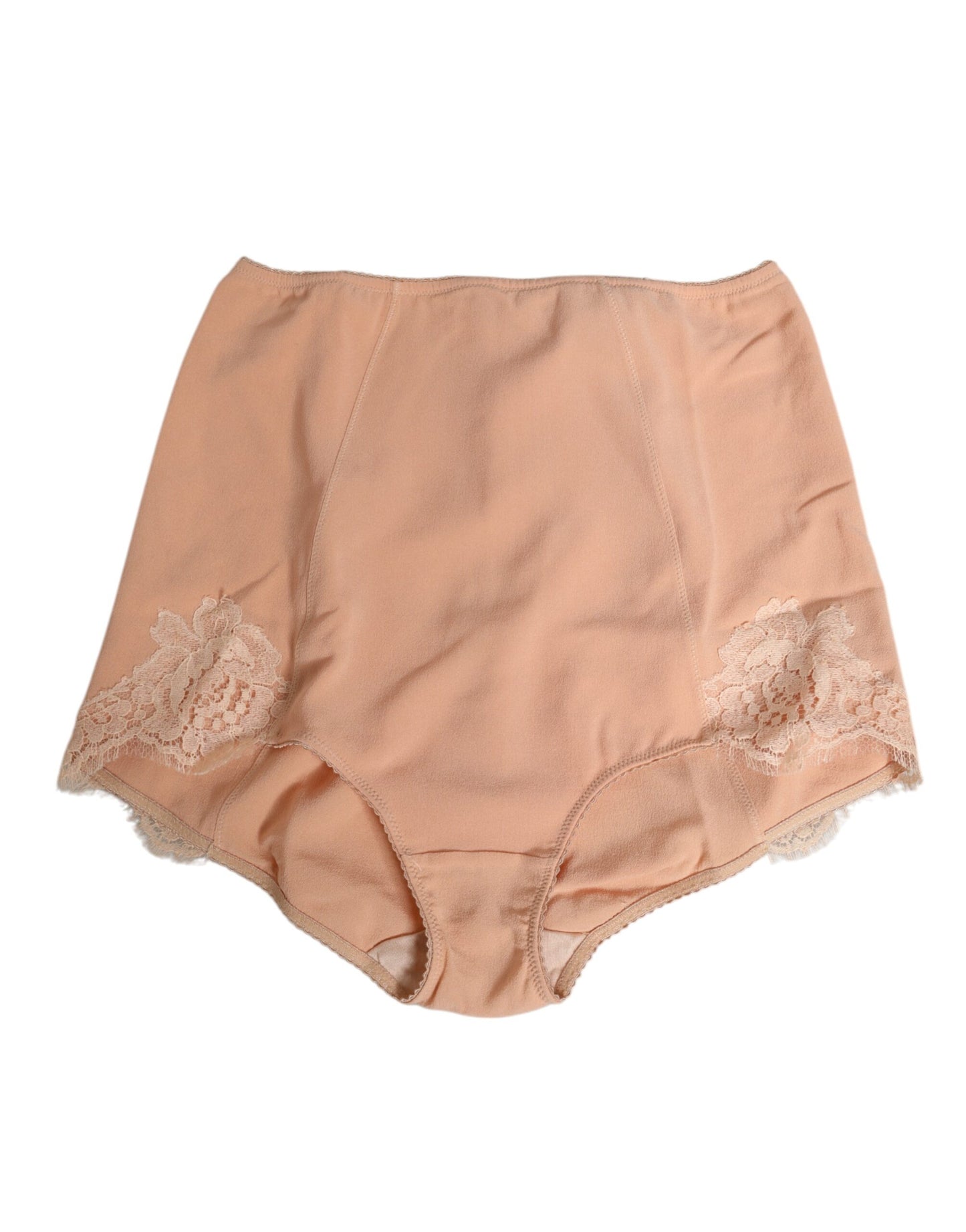 Dolce & Gabbana Peach Pink High Waist Silk Panty Underwear