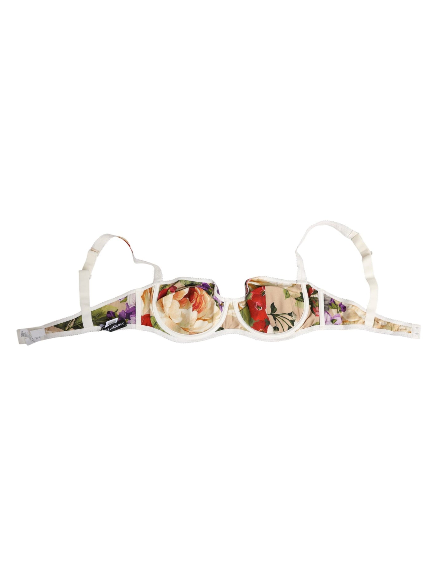 Dolce & Gabbana Floral Print Semi Padded Balconette Bra